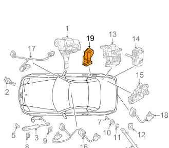 NEW MERCEDES BENZ SLK R170 VARIO ROOF OPEN SWITCH A1708201110 ORIGINAL