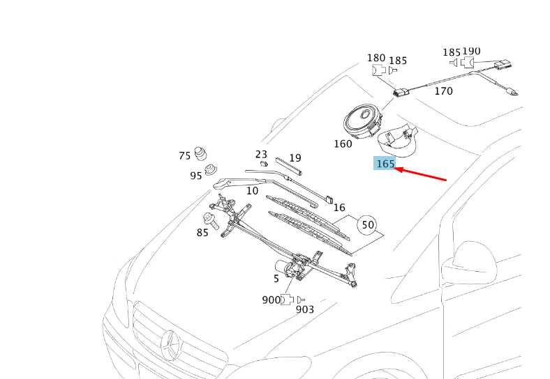 NEW MERCEDES-BENZ VITO W639 RAIN AND LIGHT SENSOR COVER A63982200357C45 ORIGINAL