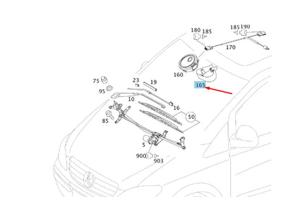 NEW MERCEDES-BENZ VITO W639 RAIN AND LIGHT SENSOR COVER A63982200357C45 ORIGINAL