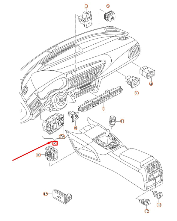 NEW AUDI A6 C7 HEADLIGHTS CONTROL SWITCH UNIT 4G0941531BE ORIGINAL