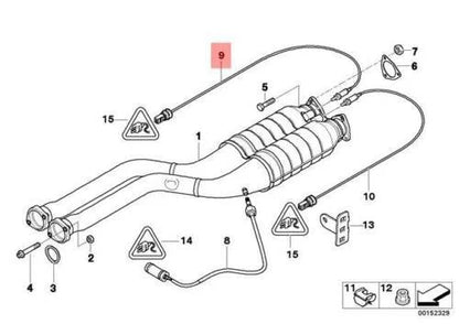 NEW BMW E85 E86 COUPE LAMBDA PROBE OXYGEN SENSOR 1390MM 7837564 11787837564