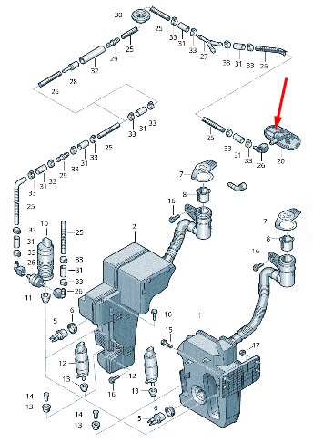 new volkswagen golf mk7 front windscreen washer nozzle jet 5m0955985d9b9