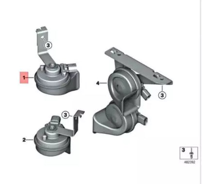 NEW BMW 5 G30 LOW PITCH HORN SIGNAL 7342946 61337342946 ORIGINAL