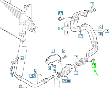 new vw crafter mk2 sz oil pressure return line bolt n10644401 original