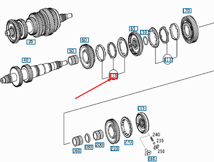 NEW MB SPRINTER 906 TRANSMISSION SYNCHRONIZER BODY A2112603245 ORIGINAL