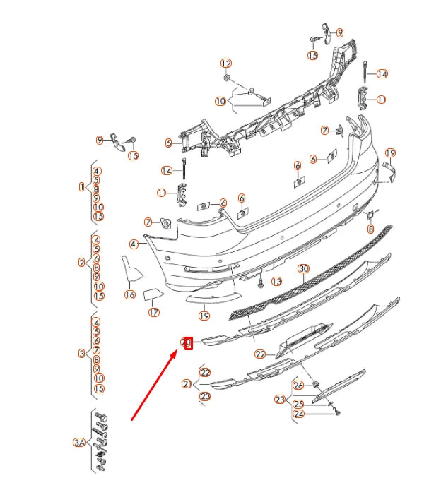 NEW AUDI A3 8V REAR BUMPER VALANCE PANEL SPOILER 8V5807521J ORIGINAL