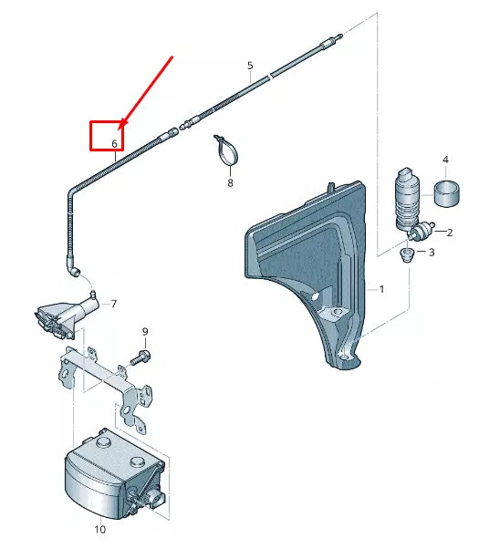NEW AUDI Q7 4M WATER JET PIPE 4M0955661A