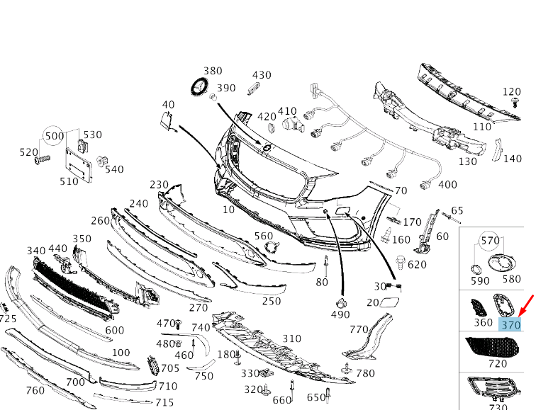 NEW MB GLA X156 FRONT BUMPER LEFT SIDE TRIM INNER HOLDER A1568855500 ORIGINAL