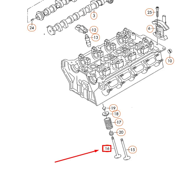 NEW AUDI A1 MK1 EXHAUST VALVE 06D109611H ORIGINAL