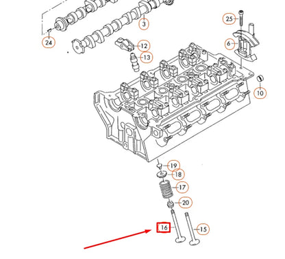 NEW AUDI A1 MK1 EXHAUST VALVE 06D109611H ORIGINAL