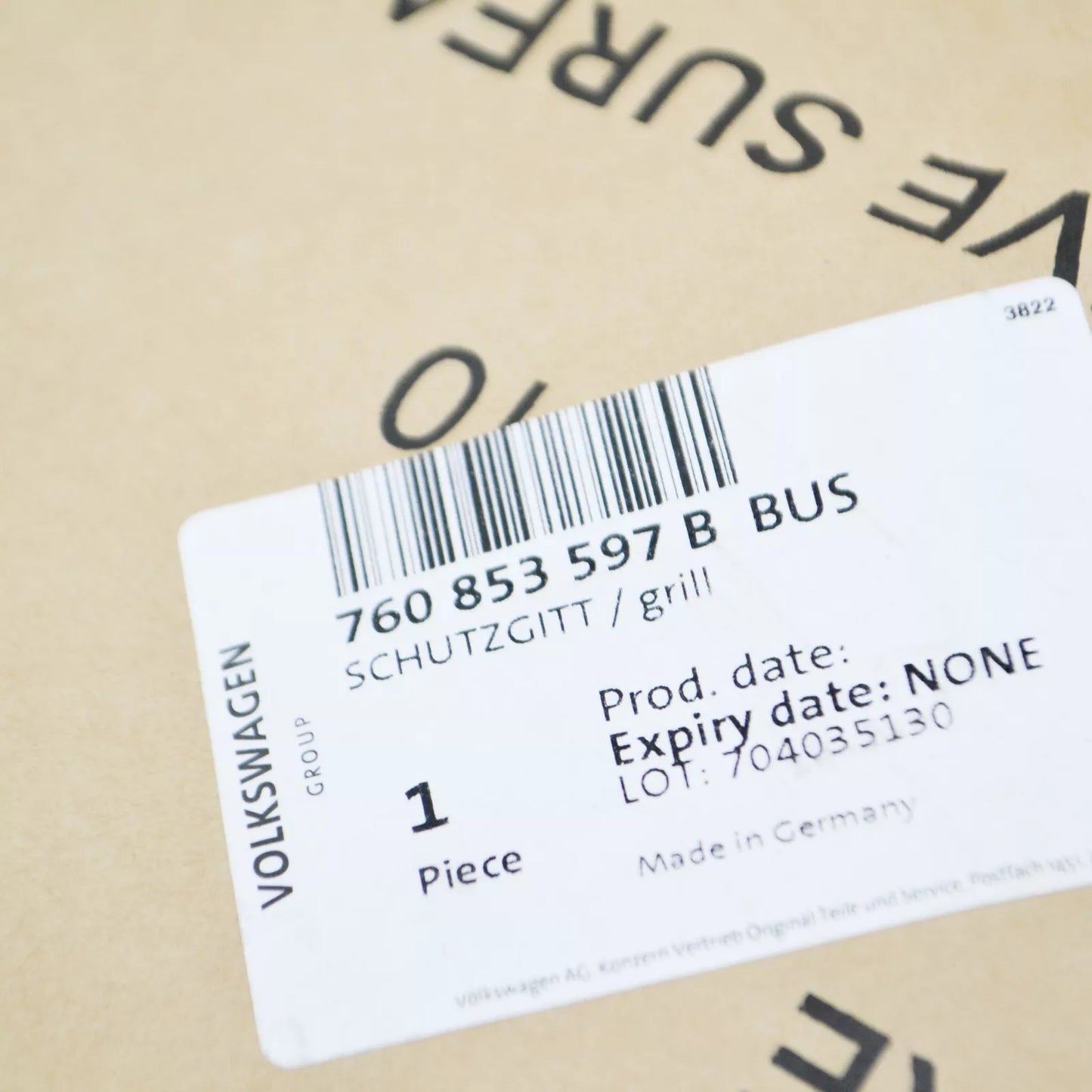 NEW VW TOUAREG CR FRONT LEFT BUMPER PROTECTIVE GRILLE 760853597BBUS