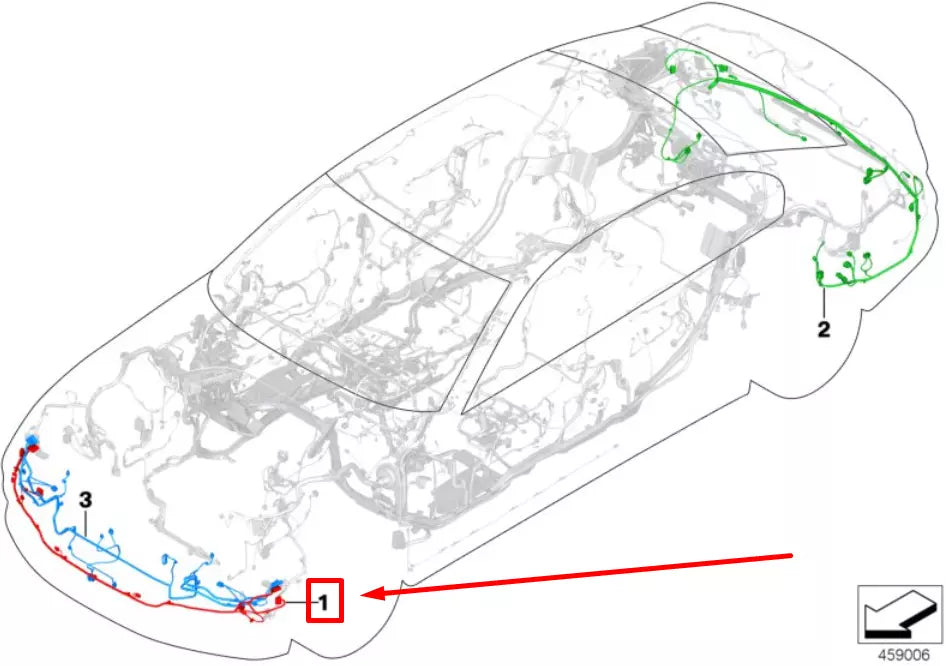 NEW BMW 8 G15 FRONT PARKING AID SYSTEM WIRING HARNES 61128798803 8798803
