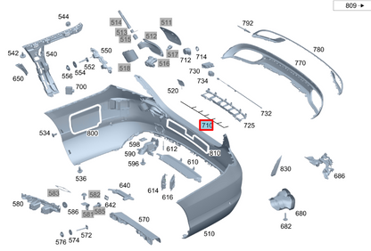 NEW MERCEDES-BENZ C COUPE C205 REAR BUMPER CABLE HARNESS A2055401541 ORIGINAL