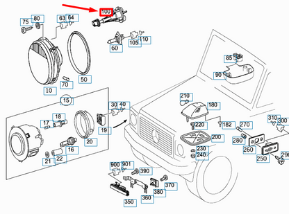 NEW MERCEDES-BENZ G W463 FRONT LIGHT BEARING A4638201046 ORIGINAL
