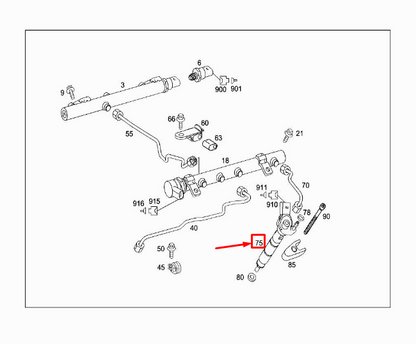 NEW MERCEDES-BENZ E W212 INJECTION NOZZLE A642070148780 ORIGINAL
