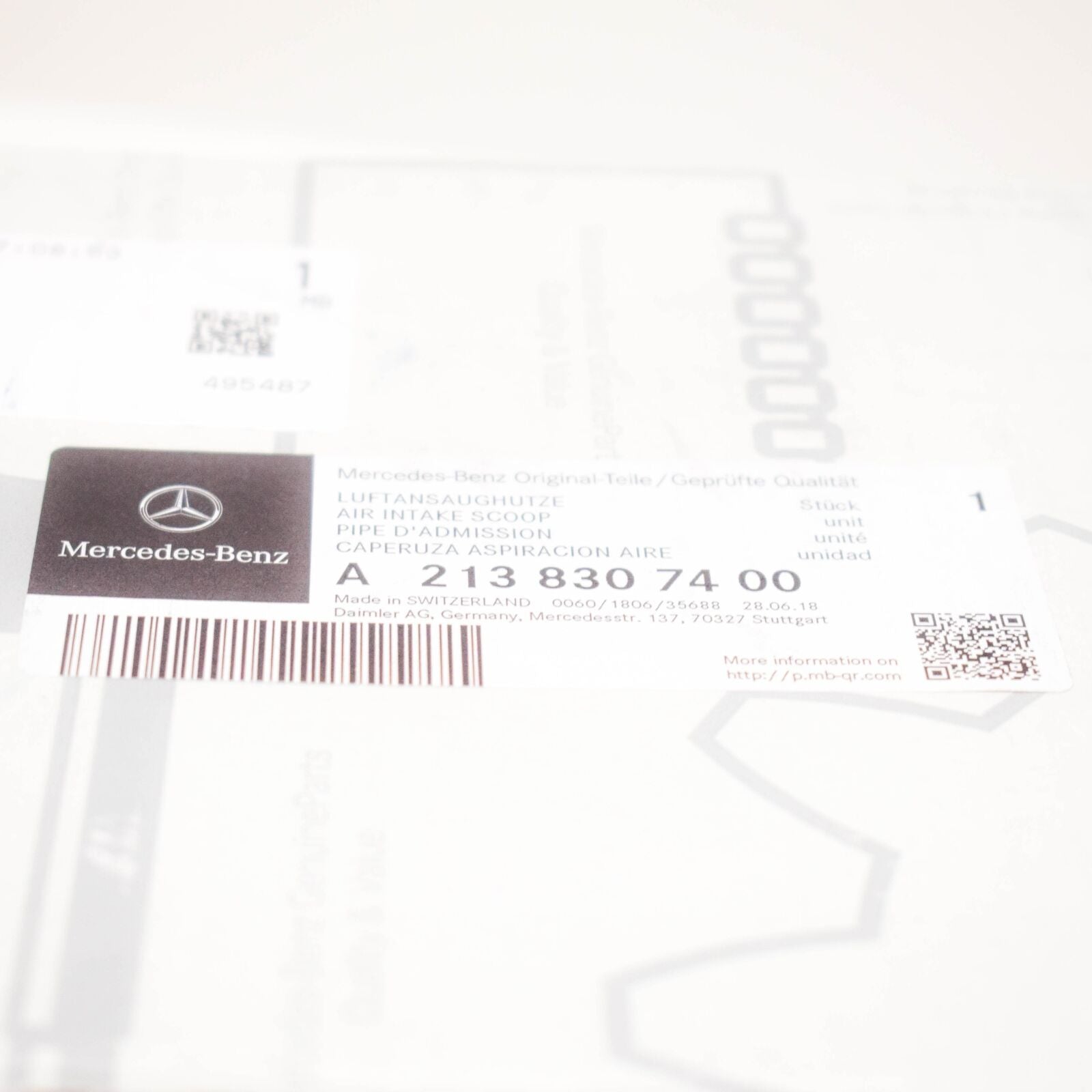 NEW MERCEDES BENZ E W213 INTERIOR CABIN AIR FILTER SCOOP A2138307400 ORIGINAL
