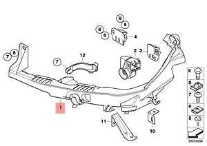 NEW BMW E92 HEADLIGHT SUPPORT FRAME MOUNT BRACKET RIGHT 7154724 51117154724
