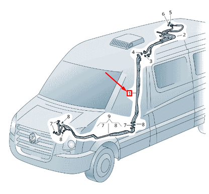 new volkswagen crafter 2f mk1 ac hose pipe 2e1820721b original