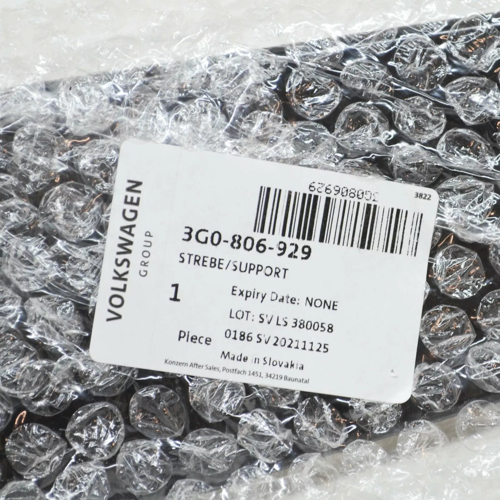 NEW VW PASSAT B8 FRONT PANEL LOCK CARRIER LEFT UPPER BRACE 3G0806929 ORIGINAL