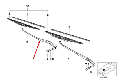 NEW BMW 3 E36 FRONT RIGHT WINDSHIELD WIPER ARM 61618360412 8360412 LHD ORIGINAL