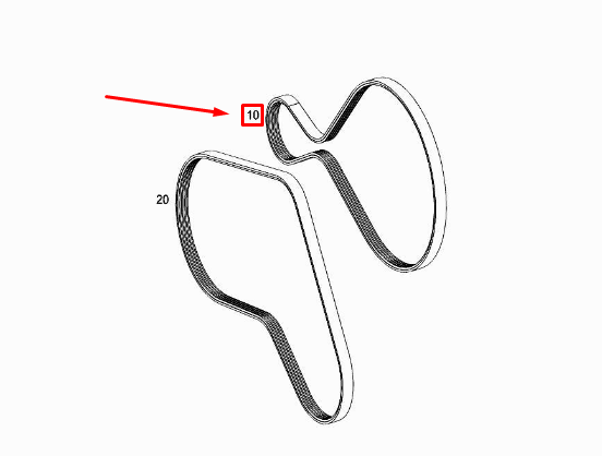 NEW MERCEDES-BENZ S W222 SERPENTINE POLY-V-BELT A0039934196 ORIGINAL