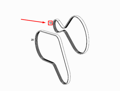 NEW MERCEDES-BENZ S W222 SERPENTINE POLY-V-BELT A0039934196 ORIGINAL