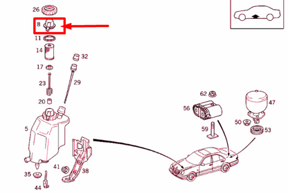 NEW MERCEDES-BENZ E W210 OIL RESERVOIR TANK CAP A2103270021 ORIGINAL