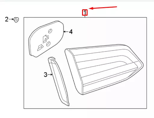 NEW VW GOLF MK7 VARIANT REAR RIGHT INNER TAILLIGHT 5G9945094H ORIGINAL