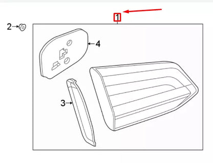 NEW VW GOLF MK7 VARIANT REAR RIGHT INNER TAILLIGHT 5G9945094H ORIGINAL
