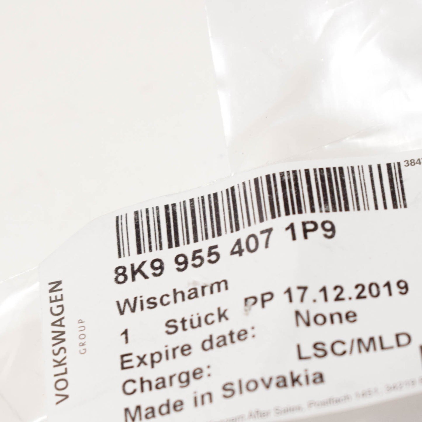 NEW AUDI A4 B8 REAR WINDOW WIPER ARM 8K99554071P9 ORIGINAL