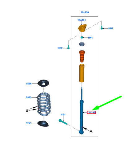 new ford fiesta wt mk6 rear shock absorber kit 1901216 me8v5j-18008-aa original