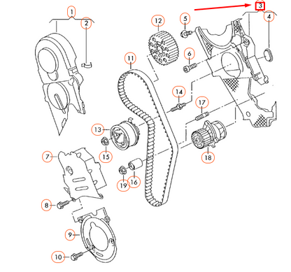 NEW AUDI A3 8P TIMING BELT COVER 045109145H ORIGINAL