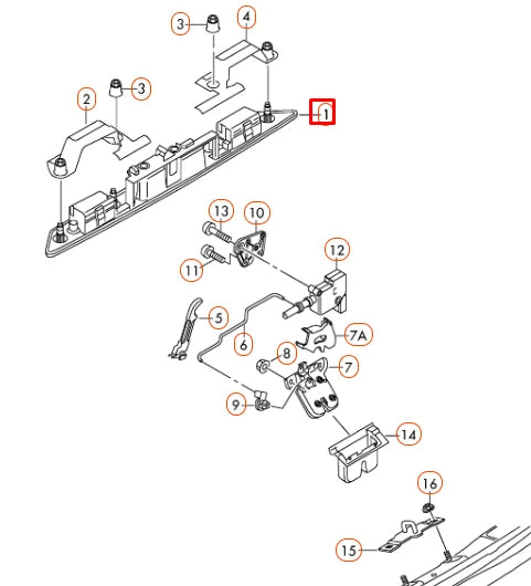 NEW AUDI A3 S3 8P LICENSE NUMBER PLATE TAILGATE GRIP HANDLE 4L08275743FZ