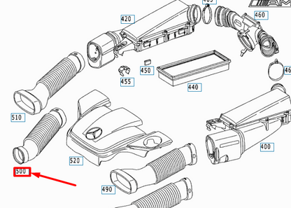 NEW MERCEDES-BENZ MLW163 RIGHT AIR CLEANER HOSE A1120941482 ORIGINAL