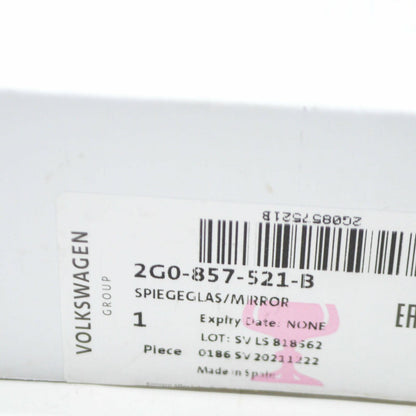 NEW AUDI A1 SPORTBACK GB FRONT LEFT DOOR MIRROR GLASS LHD 2G0857521B ORIGINAL