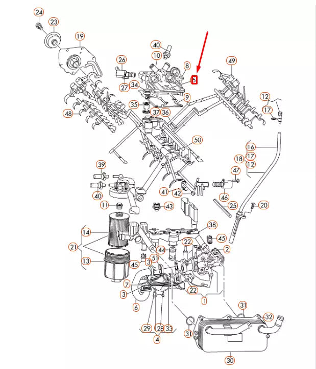 NEW AUDI A6 C7 CRANKCASE VENT COVER 079103704N ORIGINAL