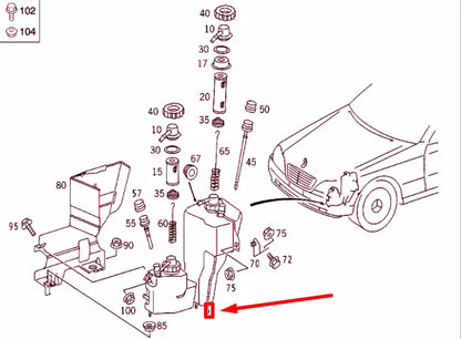 NEW MERCEDES-BENZ S W220 ACTIVE BODY CONTROL OIL TANK A2203200314 ORIGINAL