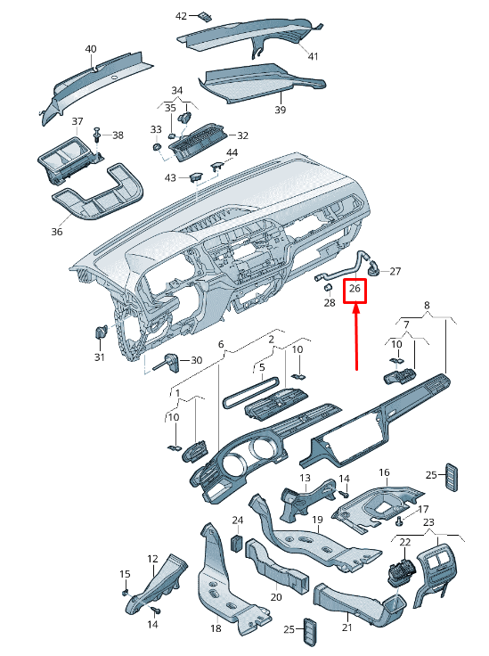 NEW VW TOURAN 5T AIR HOSE RHD 5TC816311 ORIGINAL