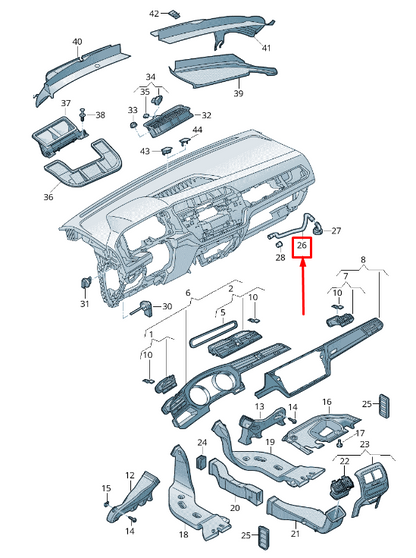 NEW VW TOURAN 5T AIR HOSE RHD 5TC816311 ORIGINAL