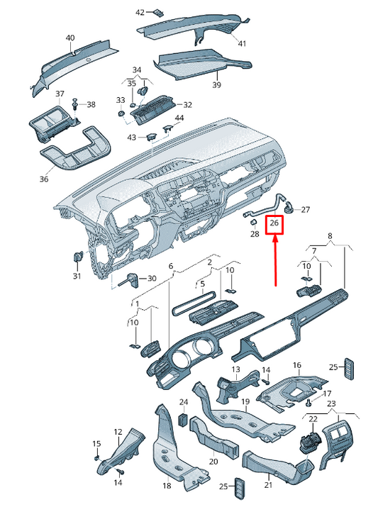 NEW VW TOURAN 5T AIR HOSE RHD 5TC816311 ORIGINAL