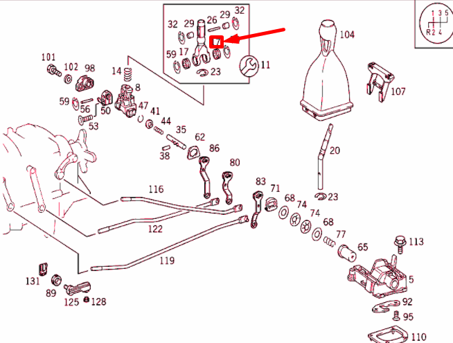 NEW MERCEDES-BENZ SLK R170 TRANSMISSION SHIFTER BUSHING A1402670450 ORIGINAL