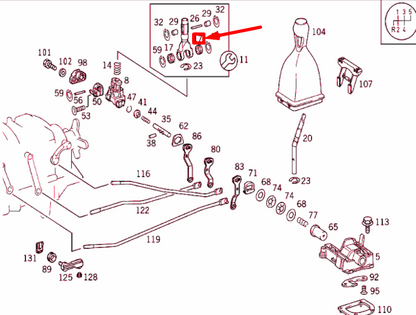 NEW MERCEDES-BENZ SLK R170 TRANSMISSION SHIFTER BUSHING A1402670450 ORIGINAL