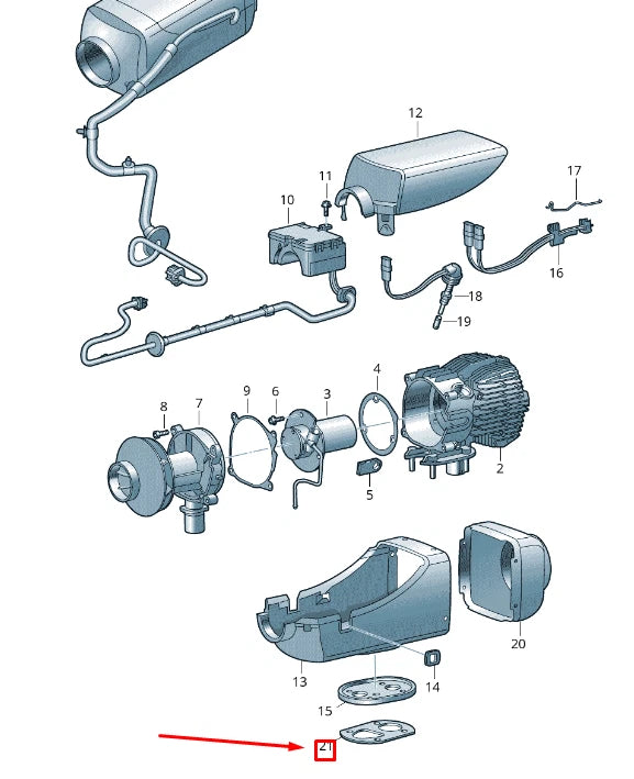NEW VW TRANSPORTER VI T6 AUXILIARY HEATER DISTANCE PLATE 7E0819529