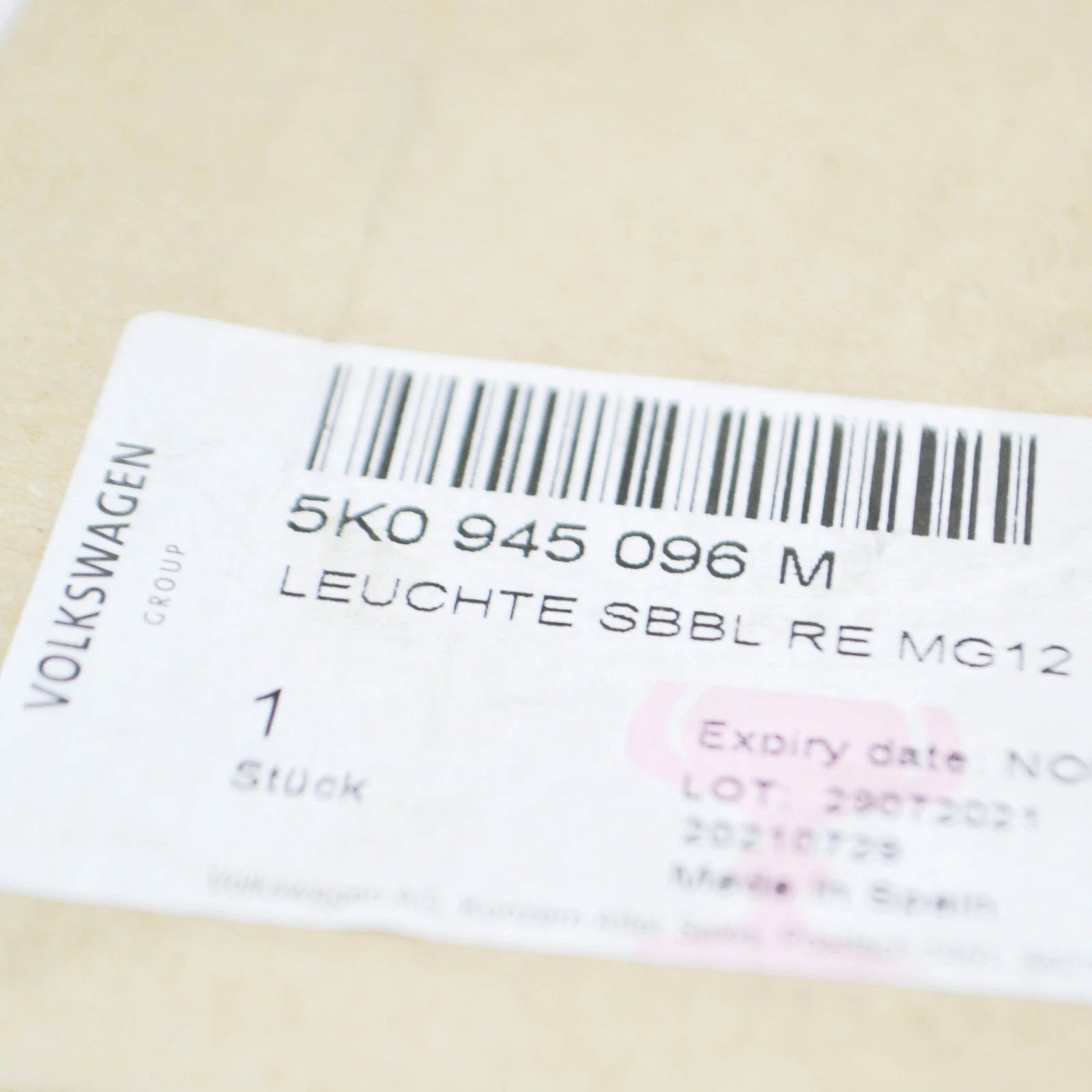 NEW VW GOLF MK6 REAR RIGHT OUTER TAILLIGHT 5K0945096M