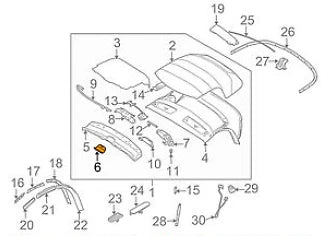 NEW BMW Z4 E85 UPPER CENTER WINDSHIELD FRAME COVER 54347016892 ORIGINAL
