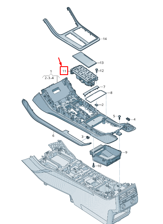 new audi q8 4mn front console cup holder lhd 4m8862533b6ps original