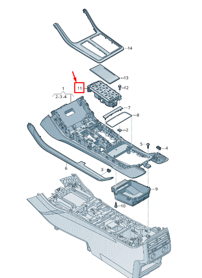 new audi q8 4mn front console cup holder lhd 4m8862533b6ps original