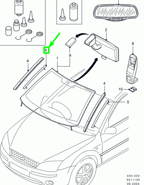 new ford mondeo mk2 front windscreen surround retainer right 1305442 original