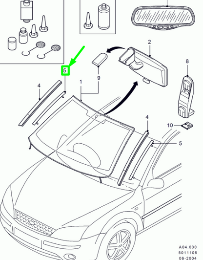 new ford mondeo mk2 front windscreen surround retainer right 1305442 original