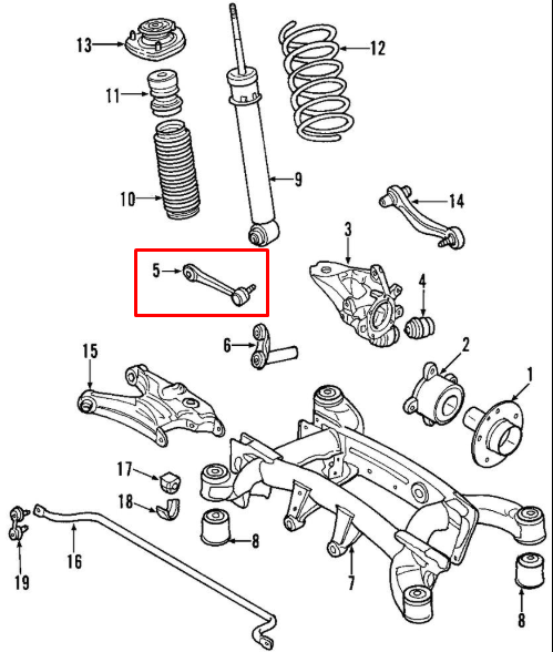 new bmw x6 e71 rear right upper control arm 33326795048 original